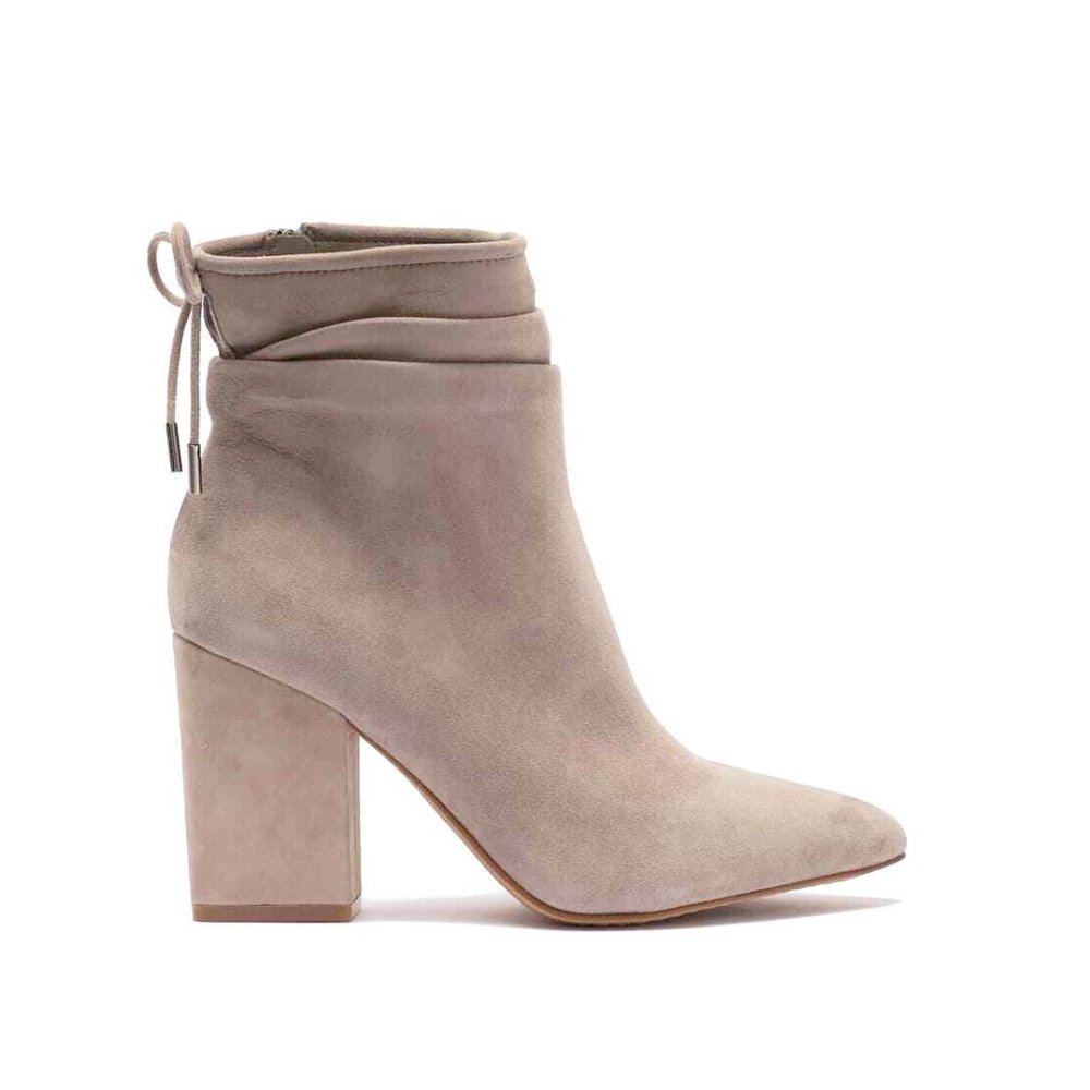 NEW Vince Camuto Women Salali Chateau Suede Slouch Laces Zipper Dress Bootie - Picture 1 of 5